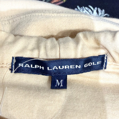 RALPH LAUREN GOLF ポニー刺繍 ノースリーブ ジップパーカー ベージュ M レディース TT107