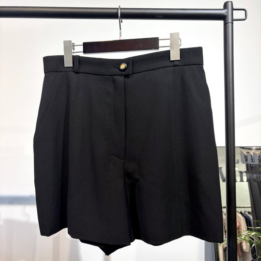 CHANEL BOUTIQUE シャネル ブティック ウール ショートパンツ ブラック 42 フランス製 TT024