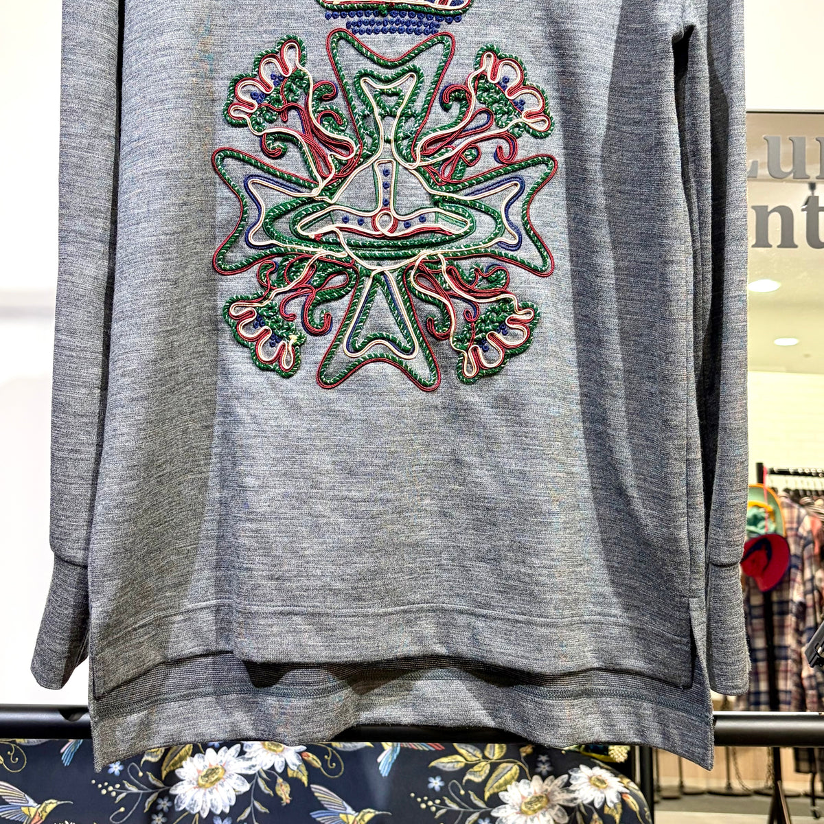 Vivienne Westwood RED LABEL オーブ刺繍 ハイネック ニット グレー サイズ2 日本製 TT085