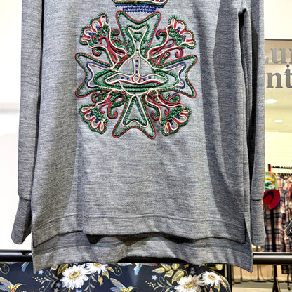 Vivienne Westwood RED LABEL オーブ刺繍 ハイネック ニット グレー サイズ2 日本製 TT085