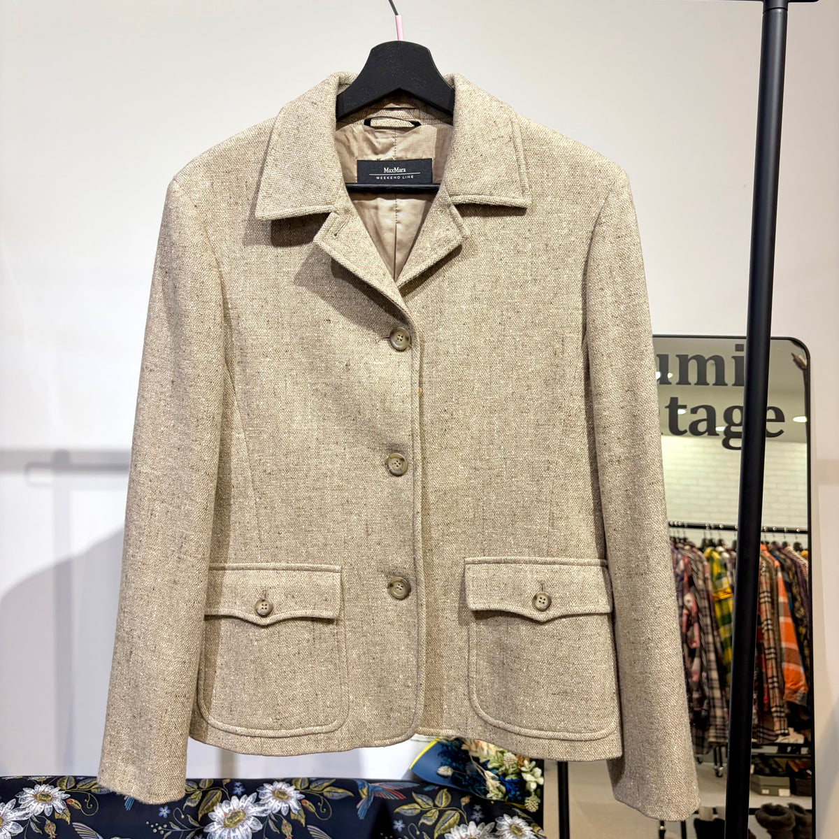Max Mara WEEKEND LINE ヴァージンウール ジャケット ベージュ 42 レディース  TT084