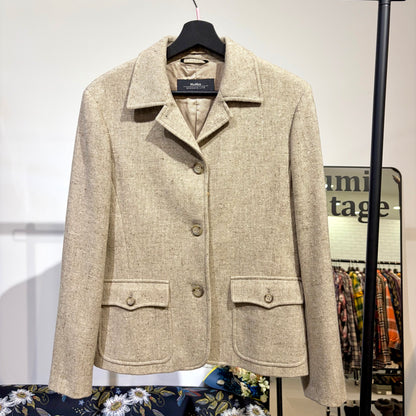 Max Mara WEEKEND LINE ヴァージンウール ジャケット ベージュ 42 レディース  TT084