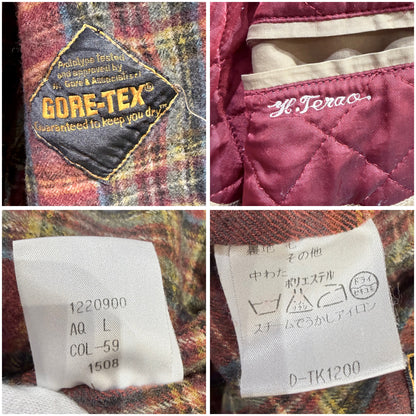 Aquascutum アクアスキュータム GORE-TEX ロングコート ベージュ コーデュロイ襟 サイズL メンズ TT101