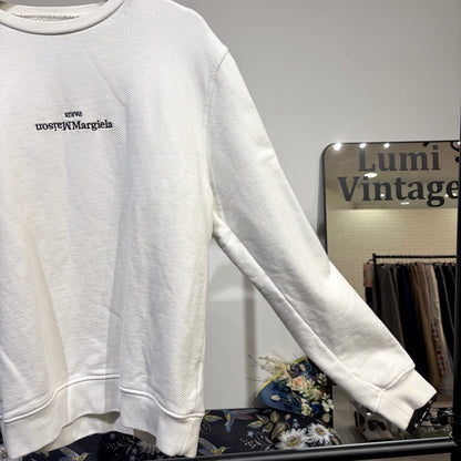 Maison Margiela メゾン マルジェラ ロゴ スウェット ホワイト メンズ 48 S50GU0148 TT102