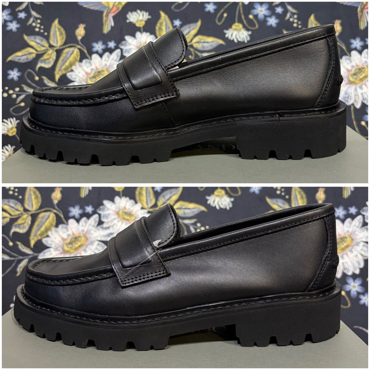 CAMINANDO for DRESSTERIOR レザー ローファー ブラック 厚底ラグソール サイズ7  TT090