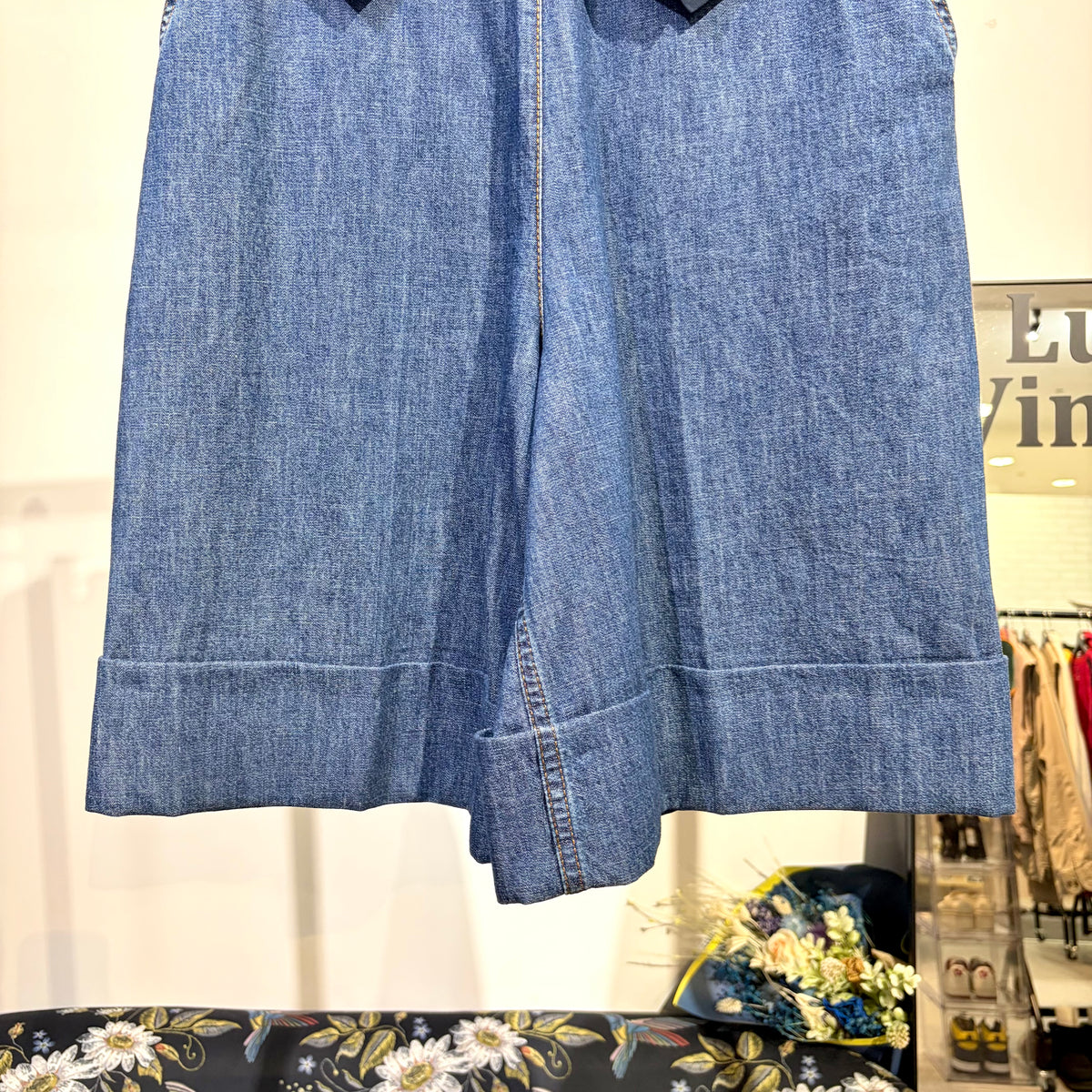 VALENTINO ヴァレンティノ デニム ショートパンツ リボンベルト 36 イタリア製 レディース TT036