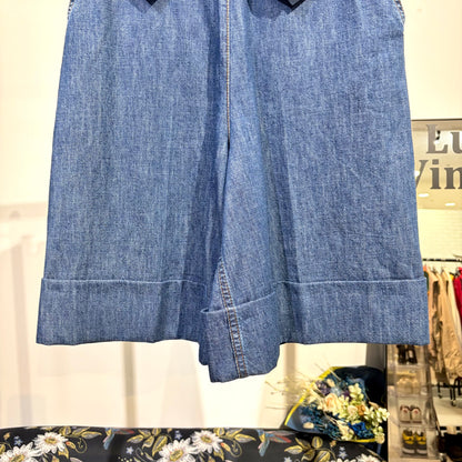 VALENTINO ヴァレンティノ デニム ショートパンツ リボンベルト 36 イタリア製 レディース TT036
