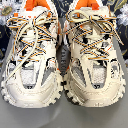 BALENCIAGA バレンシアガ ダッドスニーカー ホワイト オレンジ 37 24.5cm 箱付き TT038