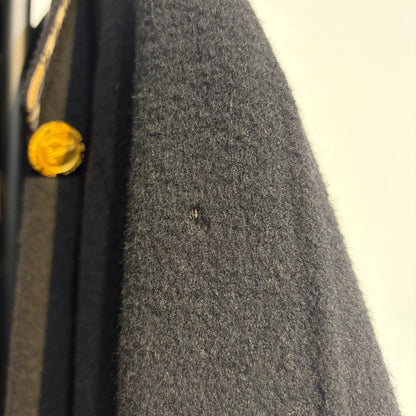BURBERRY ウール カシミヤ コート ブラック ノバチェック 38 レディース TT006