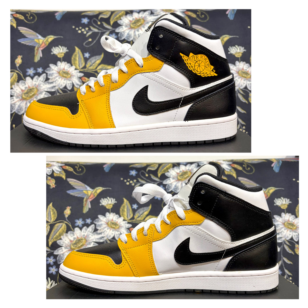 【未使用品 タグ付き】NIKE AIR JORDAN 1 MID ナイキ エアジョーダン1 ミッド イエローオーカー ブラック ホワイト 27cm TT045